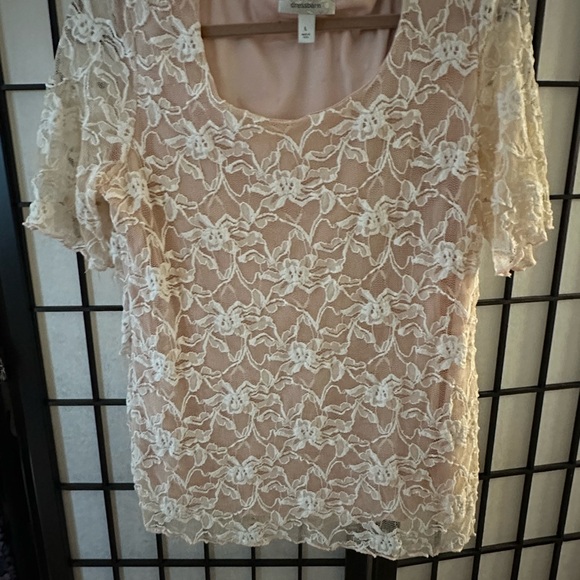 Dress Barn Tops - Cream Lace Blouse